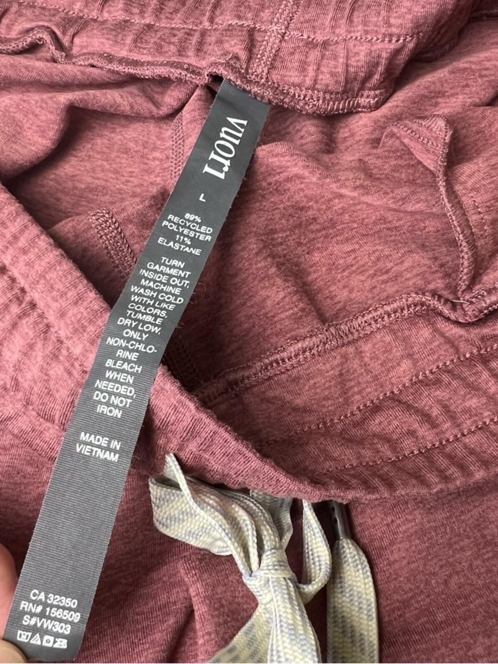 Vuori Women’s Large Cozy Maroon Dream Knit Athletic Jogger Sweatpants - Picture 10 of 10